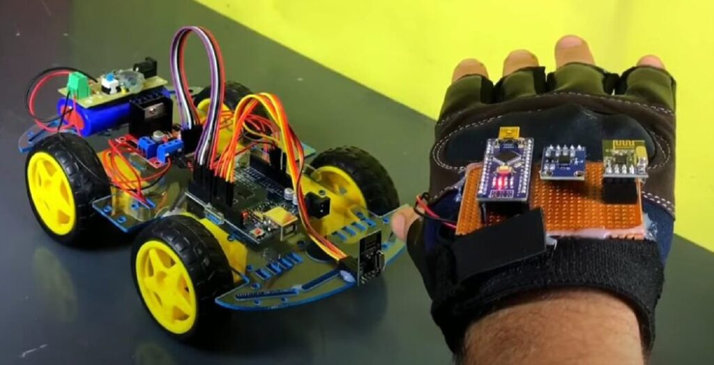 gesture controlled robot using mpu6050